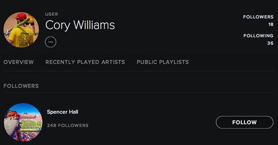 Cory Williams Spotify