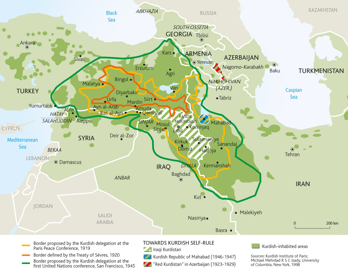 Where the Kurds are and what Kurdistan might look like