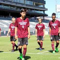 A few of the Rapids Academy U-17s were invited to practice.