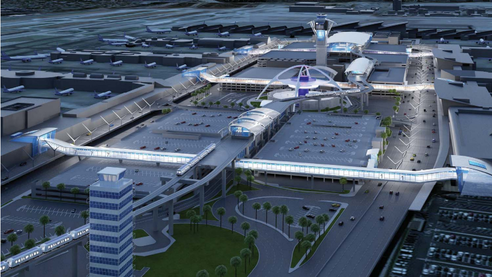 New Look at the LAX People Mover Set to Be Finished in 2023 - Curbed LA
