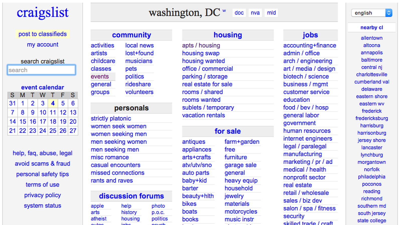 Five Alternatives to Craigslist; Where to Rent in D.C ...