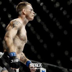 Paul Felder enters at UFC Fight Night 113 on Sunday at the The SSE Hydro in Glasgow, Scotland.