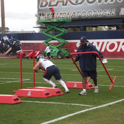 Calvin Magee sets up new drill