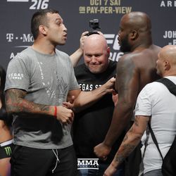 Fabricio Werdum and Derrick Lewis have to be separated at UFC 216 weigh-ins.