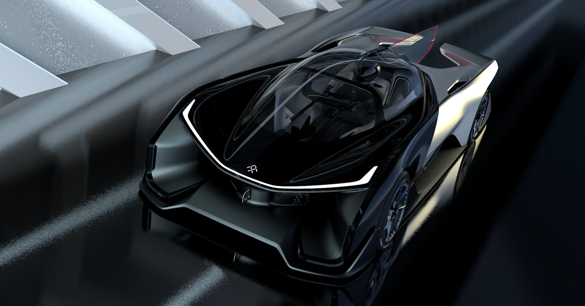 faraday future ffzero1 concept car announced photos ces 2016