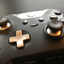Elite controller with a traditional d-pad
