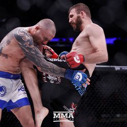 Ryan Couture lands a knee at Bellator NYC.