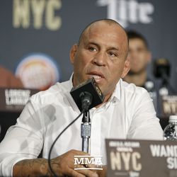 Wanderlei Silva answers a question at the Bellator NYC press conference.
