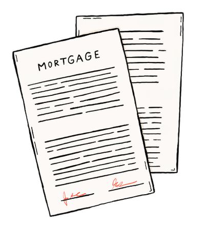 An illustration of a mortgage paper