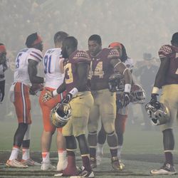 Captains meet before the Florida State vs Florida Game