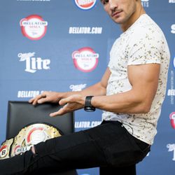 Michael Chandler poses at the Bellator NYC press conference.