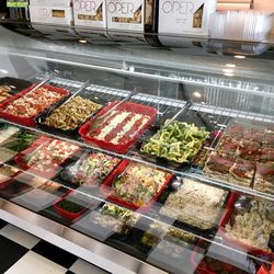 Prepared foods on display at Capo Deli in Shaw. 