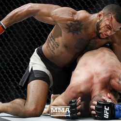 Thiago Santos goes for the finish at UFC 213.