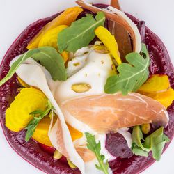 Roasted beets and Burrata
