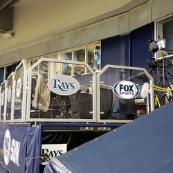 Fox Sports Sun’s booth for pre- and post-game shows