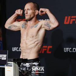 Gray Maynard makes weight at the TUF 25 Finale official weigh-ins at MGM Conference Center.
