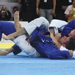Roger Gracie locks in a lapel choke against Marcus 'Buchecha' at Gracie Pro
