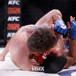 James Gallagher gets the finish at Bellator NYC.