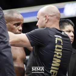 Daniel Cormier gets checked on at UFC 214.