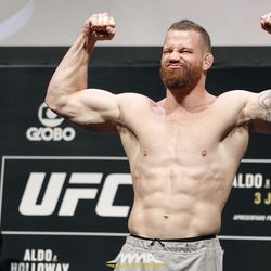 Nate Marquardt poses at UFC 212 weigh-ins.