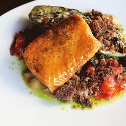 City Tap House Boston’s pan-roasted salmon
