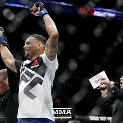 Eryk Anders celebrates the win at UFC on FOX 25.