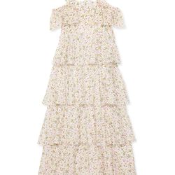 <a href="https://www.alexachung.com/row/tiered-garden-dress-floral-multi-white-59">Tiered Garden Dress</a>, $785