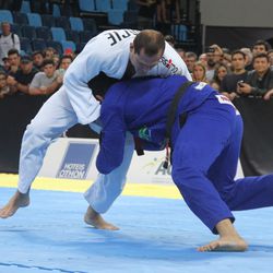Marcus 'Buchecha' tries to take Roger Gracie down at Gracie Pro