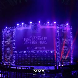 UFC shows off ‘Vegas Strong’ message before UFC 216 weigh-ins.
