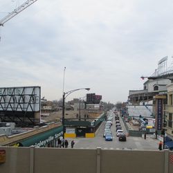 Looking west on Addison, from the Red Line platform