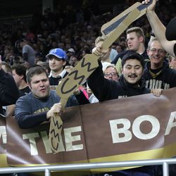 Some of the Western Michigan faithful that made the trek to Ford Field.<br>