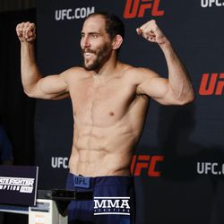 Jesse Taylor makes weight at the TUF 25 Finale official weigh-ins at MGM Conference Center.