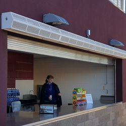 A concession stand open — for batting practice!
