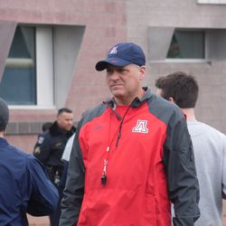 Rich Rodriguez reacts to incompletion