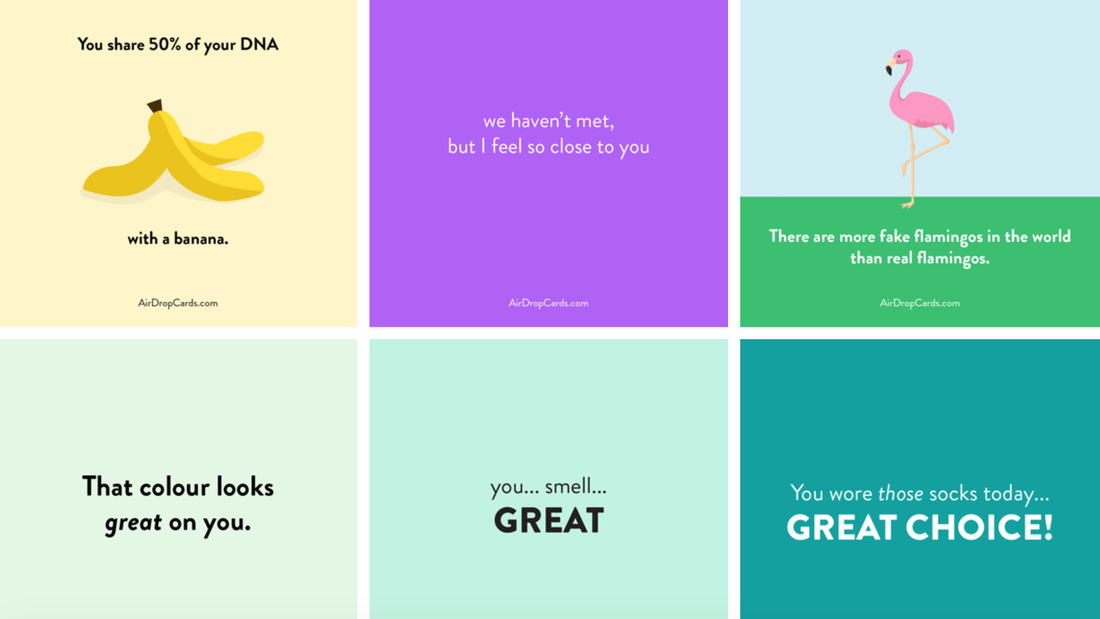 Creep out a stranger with these adorably weird AirDrop cards | The