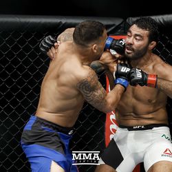 Eryk Anders lands a left on Rafael Natal at UFC on FOX 25.