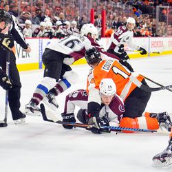 Couturier dominating the face-off
