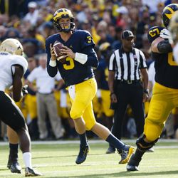Pep Hamilton has worked with plenty of quarterbacks that are 215 pounds or more. Wilton Speight and Brandon Peters both fit that mold. 
