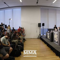 A wide view of the Bellator NYC press conference.