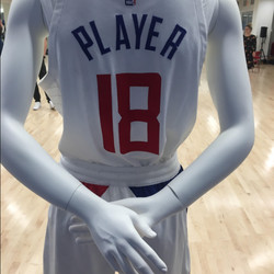 Back view of the Clippers’ new white “Association edition” jersey designed by Nike.