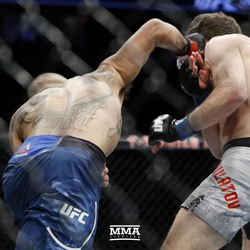 John Moraga cracks Magomed Bibulatov at UFC 216.