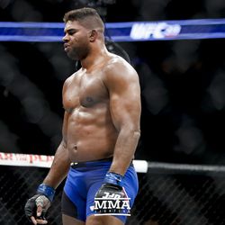 Alistair Overeem reacts after his UFC 213 fight.