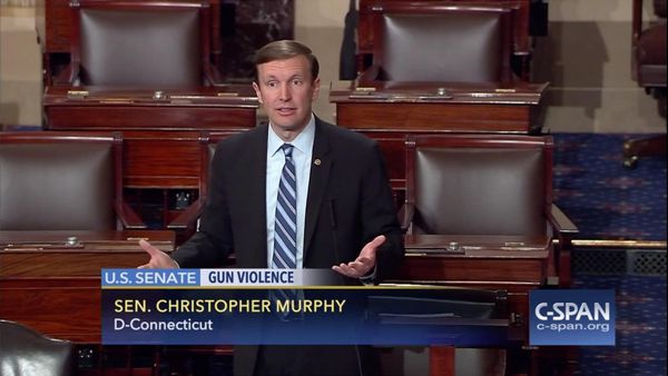 Sen. Chris Murphy (D-CT), filibustering.