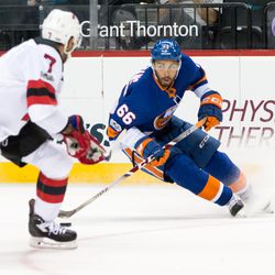 Josh Ho-Sang, Islanders-Devils preseason game, Barclays Center, Brooklyn, Sept. 25, 2017