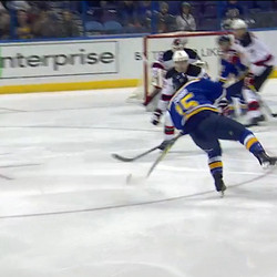 Screen #15: Jori Lehtera is going to tip this shot by Robby Fabbri past Cory Schneider.  As the shot is taken, Ben Lovejoy is in the way - and won’t stop it. As the shot goes, both Fabbri and Jon Merrill go right in front of Schneider.