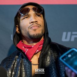 Kevin Lee listens to UFC 216 media day questions.