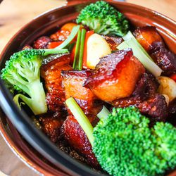 Red-braised pork at Sumiao Hunan Kitchen