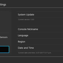 The system option in the settings menu includes all the typical stuff, including language. 