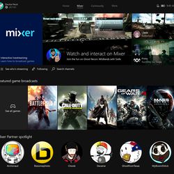 The new Mixer tab on the Xbox One dashboard.