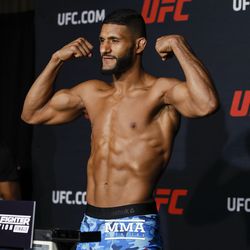 Dhiego Lima makes weight at the TUF 25 Finale official weigh-ins at MGM Conference Center.